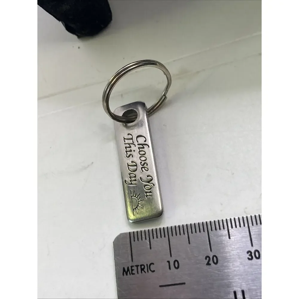Vintage Self Inspiration Silver Keychain